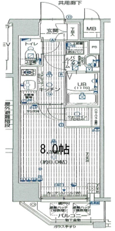 神戸市兵庫区東出町のマンションの間取り