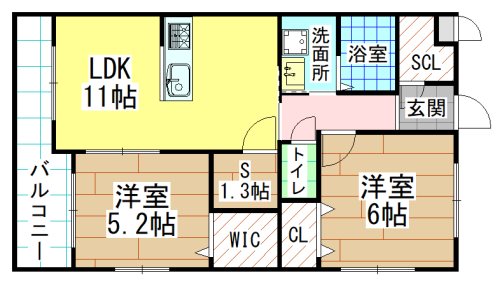 北九州市八幡東区日の出のマンションの間取り