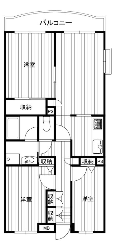 アゼリアII番館の間取り