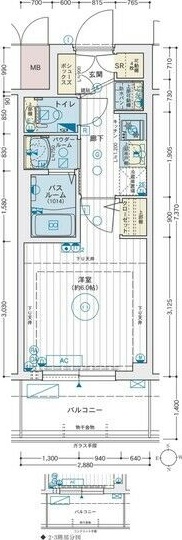 エステムコート名古屋　TWIN　EASTの間取り