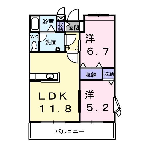 ポポーレＫＵＭＡＧＡＩの間取り