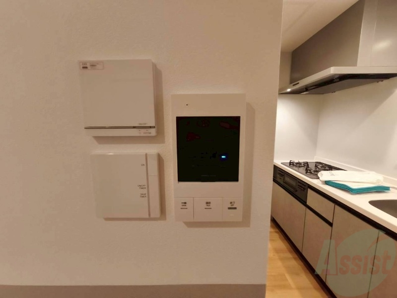 セキュリティ　モニタ付インターホンでセキュリティ面も安心です。