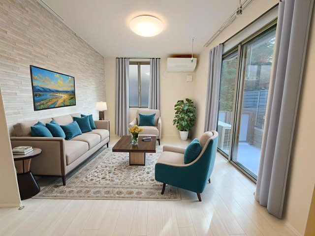 居室・リビング　CG家具のため実際は家具が付きません