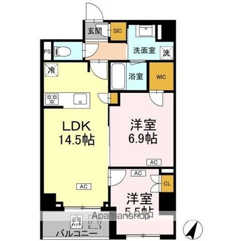 ロイジェント戸越銀座の間取り写真