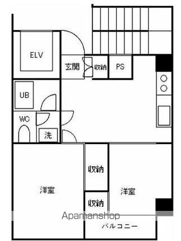 東京メトロ日比谷線 入谷駅 徒歩7分 7階建 築37年の間取り写真
