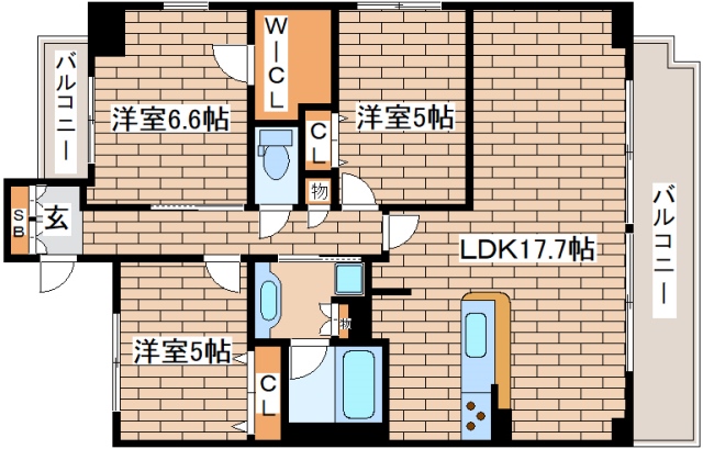 ソルレヴェンテ神戸中山手通の間取り写真