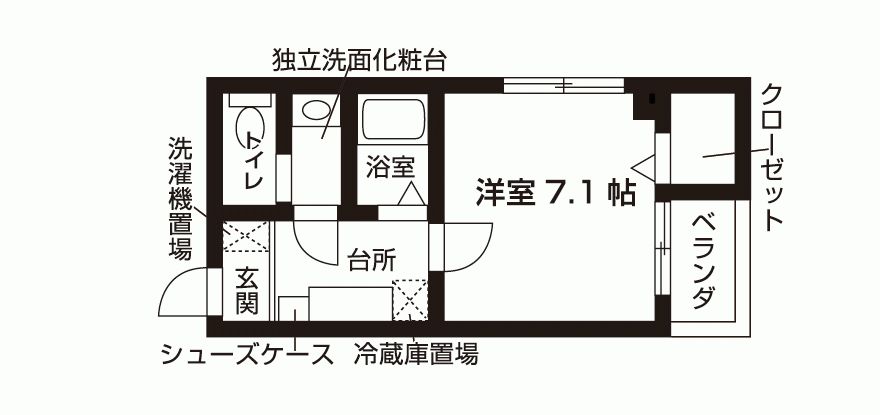 カレッジテラス堀切の間取り写真