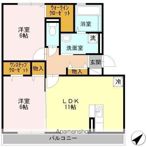 地下鉄空港線 福岡空港駅 徒歩14分 3階建 築17年の間取り写真