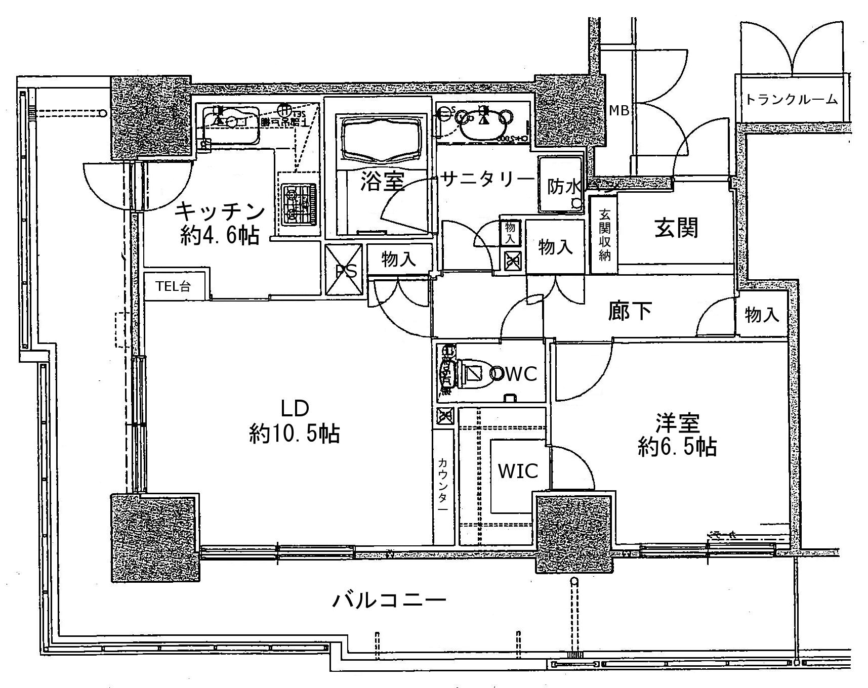 盛岡市盛岡駅前通のマンションの間取り