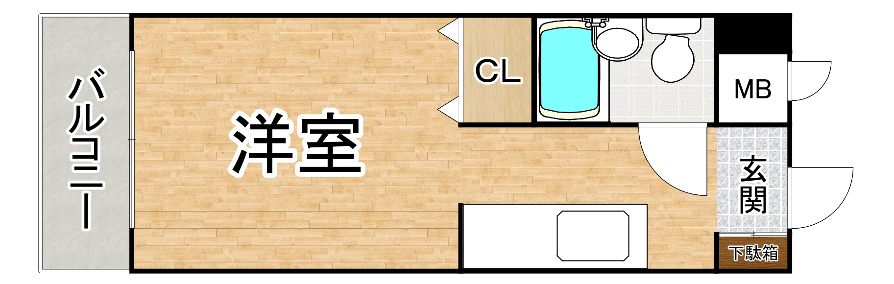 福岡市博多区博多駅東のマンションの間取り