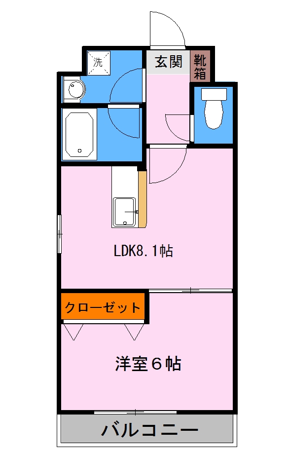 Ｐｌａｃｅ水前寺の間取り