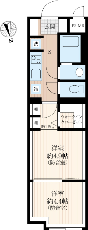 「防音マンション」Konomi　Narimasu　Baseの間取り