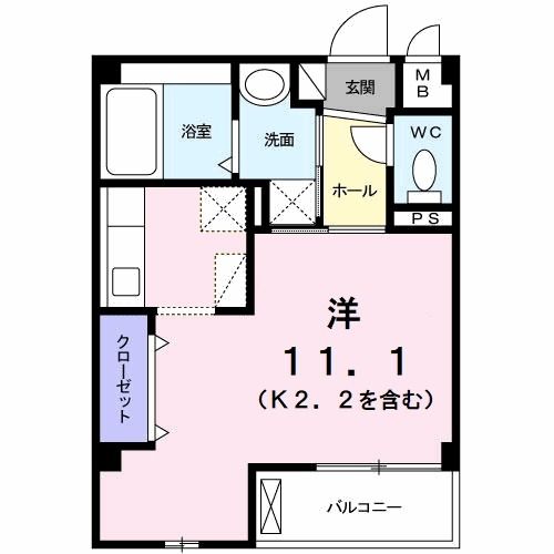 【枚方市宮之下町のアパートの間取り】