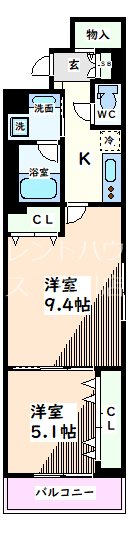 立川市柴崎町のマンションの間取り