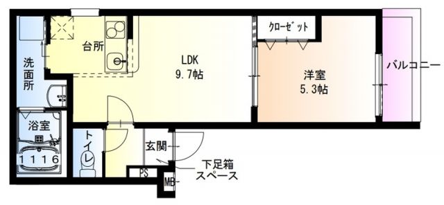 フジパレス東岸和田の間取り