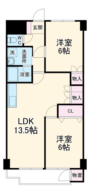 【白河ハイツの間取り】