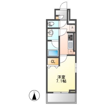 名古屋市中区新栄のマンションの間取り