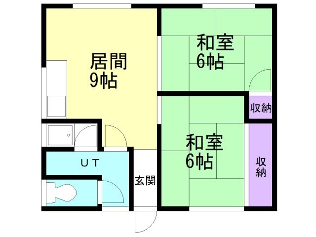 苫小牧市豊川町のアパートの間取り