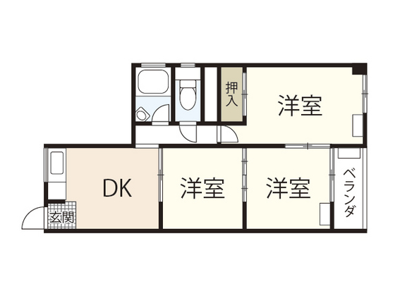 【広島市中区田中町のマンションの間取り】