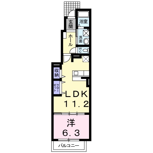 津市河芸町中別保のアパートの間取り