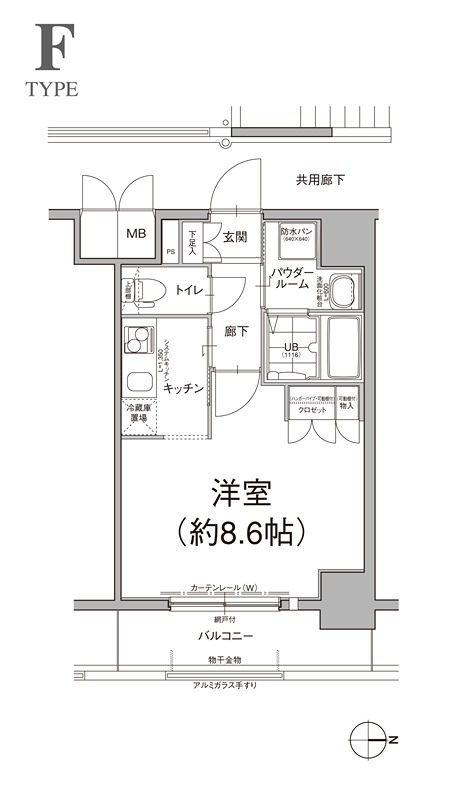 エスリード烏丸五条駅前の間取り