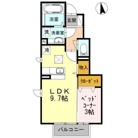 逗子市桜山のアパートの間取り