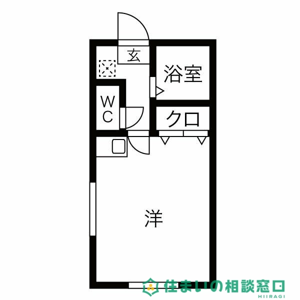 岡崎市明大寺本町のマンションの間取り