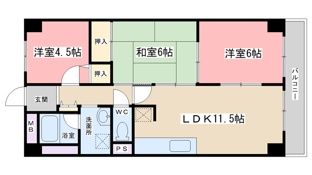 ロイヤル現代の間取り