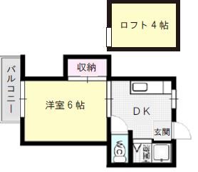 福岡市東区原田のアパートの間取り