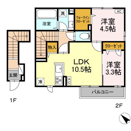 D-ROOMリバーサイドの間取り