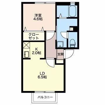 上越市春日新田のアパートの間取り