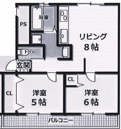 神戸市西区玉津町高津橋のマンションの間取り