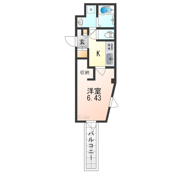 大阪市住吉区我孫子のマンションの間取り