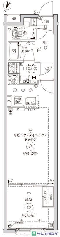 グローリオシェルト池袋IIの間取り