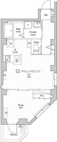 中央区日本橋本石町のマンションの間取り