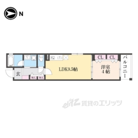 ベラジオ雅び北野白梅町の間取り