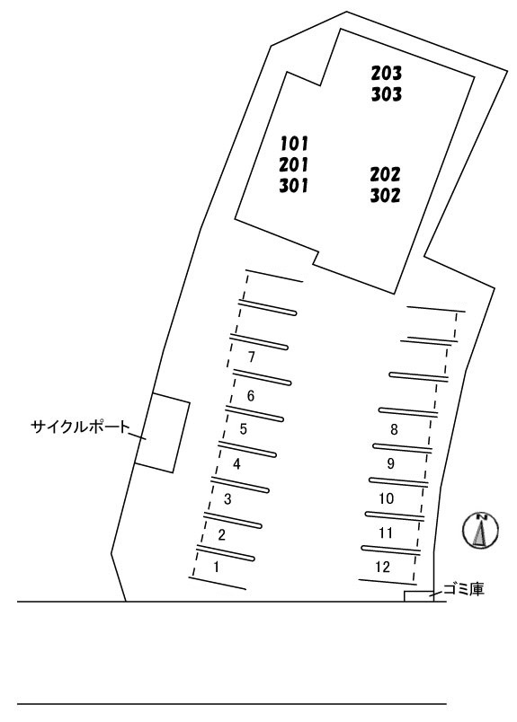 【シャーメゾンプレミアス大津の駐車場】