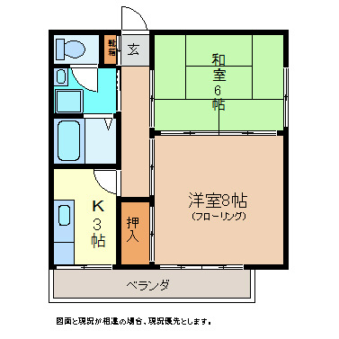 ハイツ山楽の間取り