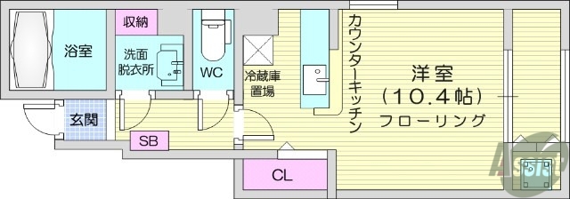 塩竈市楓町のアパートの間取り