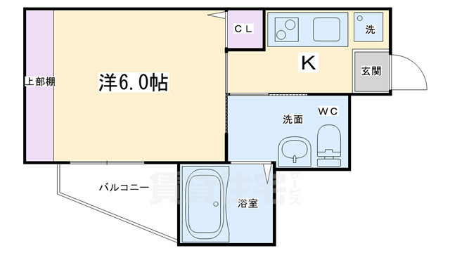 チェルシー烏丸紫明（旧メサヴェルデ烏丸紫明）の間取り