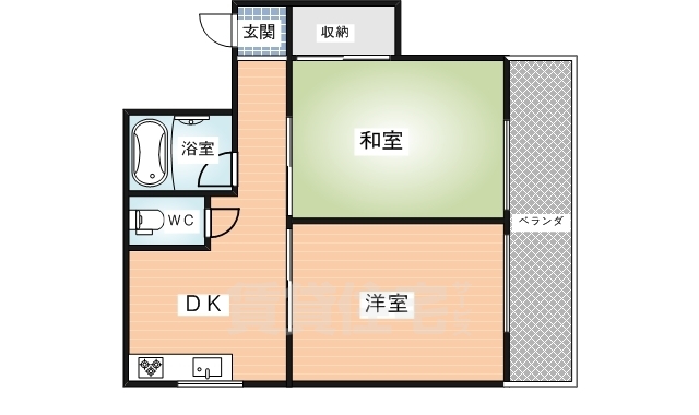 大和郡山市昭和町のマンションの間取り