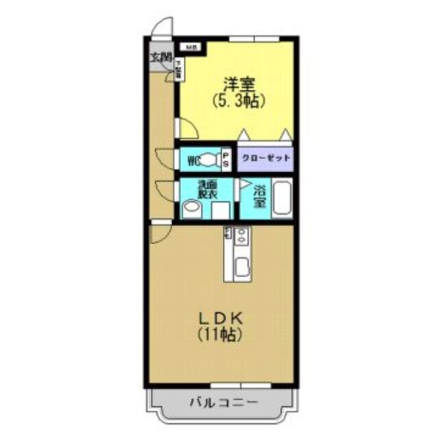 鹿児島市下福元町のマンションの間取り