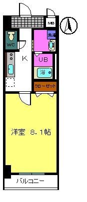 和歌山市友田町のマンションの間取り