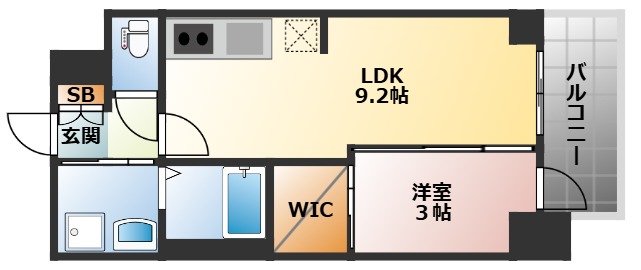 アドバンス大阪フラットの間取り