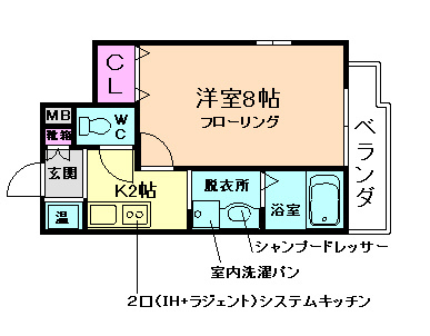 【ベネゼ石橋の間取り】