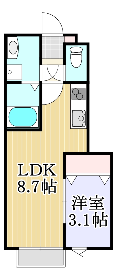 フルールAの間取り