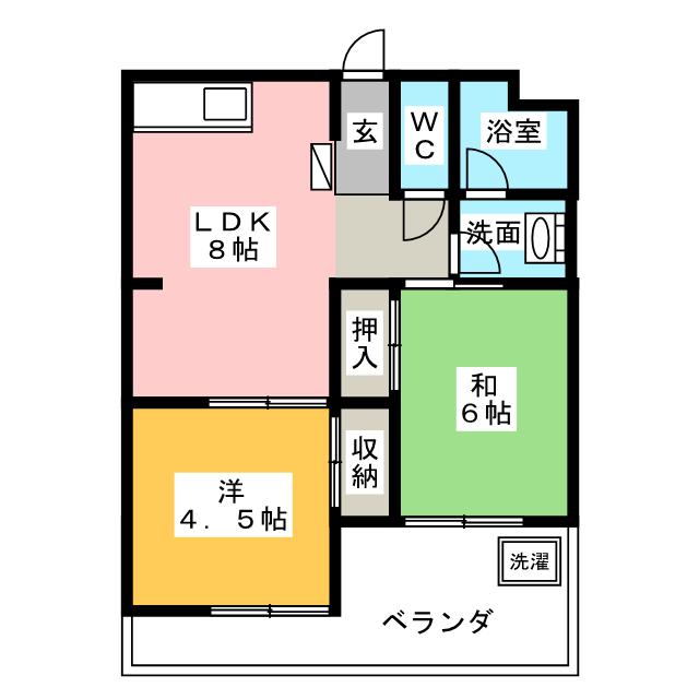 月見マンションの間取り