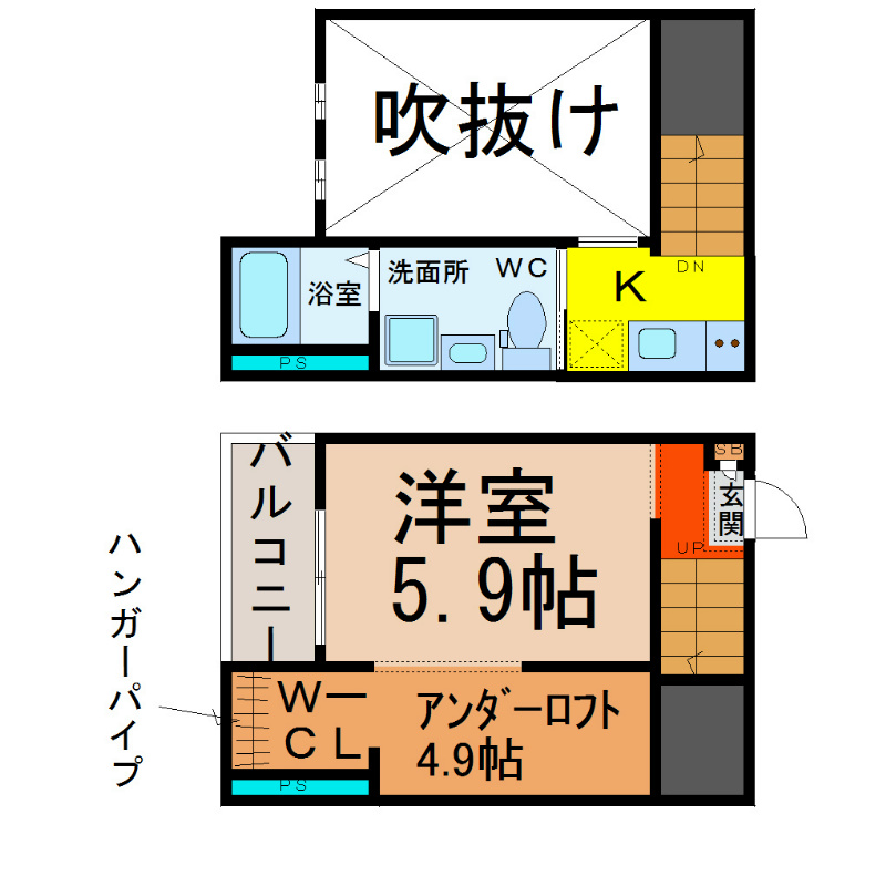 ＢｌｕｅＣｉｅｌ千竃通の間取り