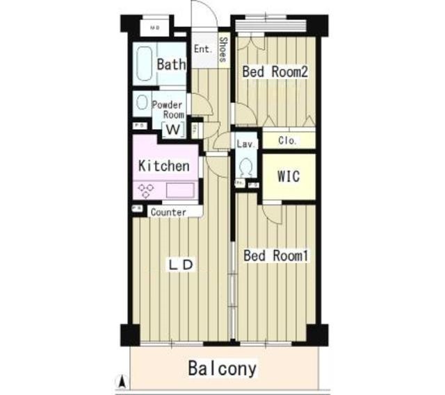 練馬区高松のマンションの間取り