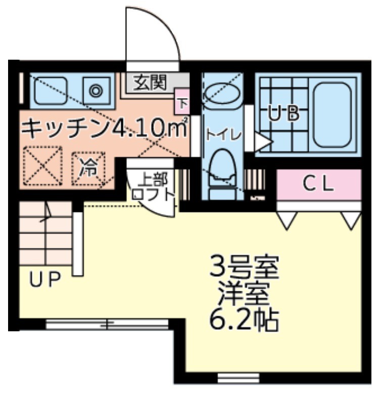 八王子市大塚のアパートの間取り